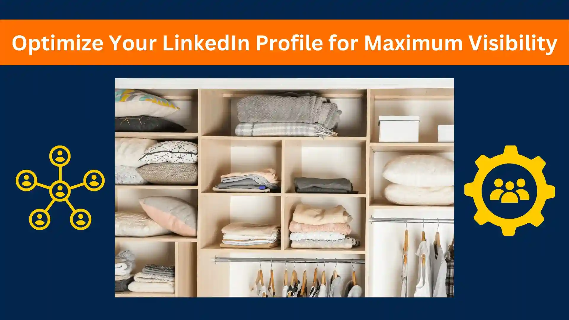 A rack showing the pillow to optimize them with linkedin profile optimization for max visibility