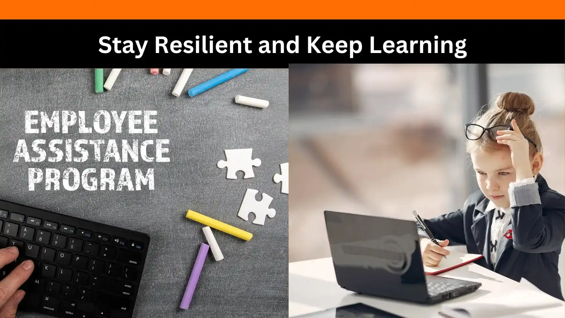 The student is focusing how to stay resilient and keep learning to get the job. He can get employee assistant program support