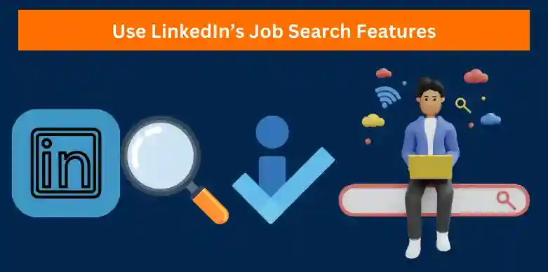 Professional searching for the jobs using LinkedIn search features