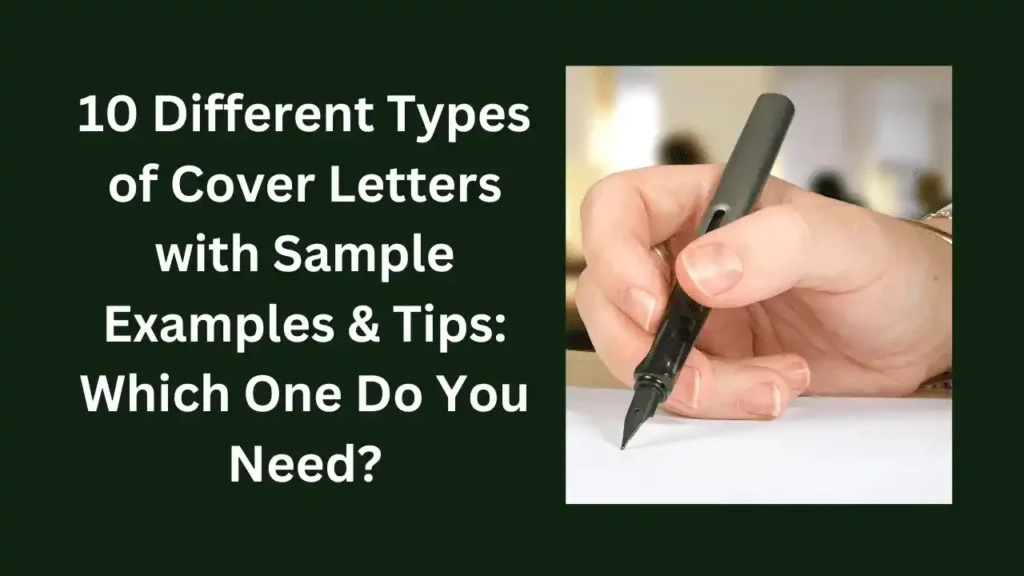 10 Different Types of Cover Letters with Sample Examples & Tips