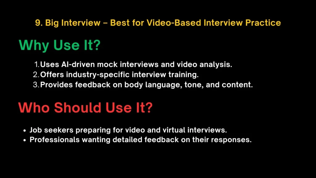 Big Interview Vest for Video Based Interview Practice
