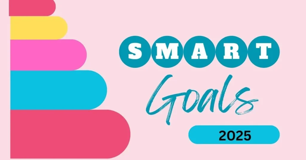 Smart career goals 2025 – professional working on laptop, career planning, digital skills, and long-term success strategies.